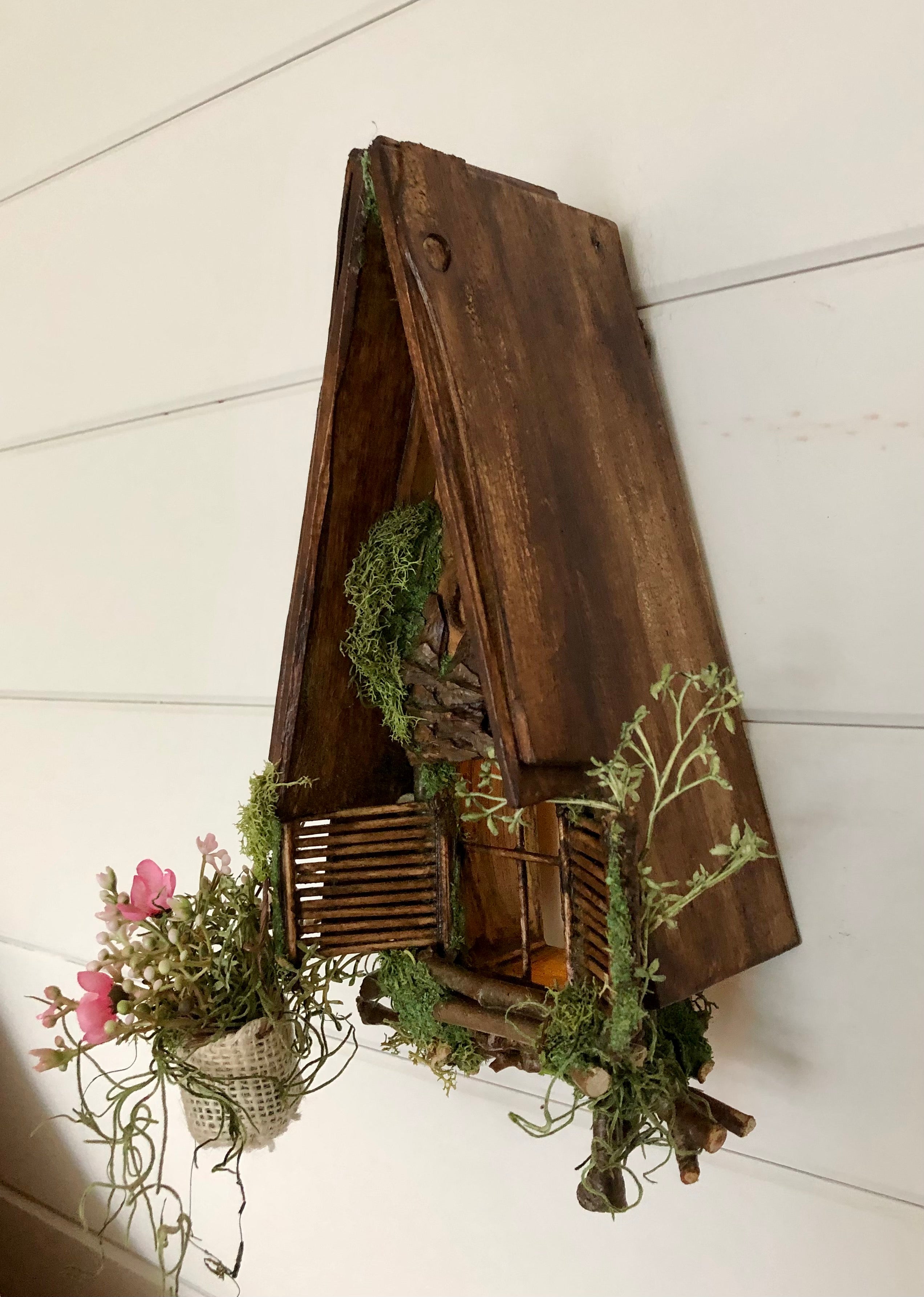 Fairy Window with Floral Basket